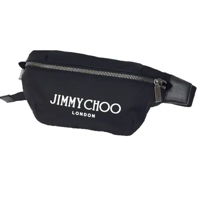 Pre-owned Jimmy Choo Black Nylon Leather Fanny Pack Sling Bag ()