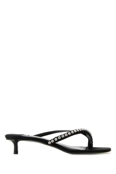 JIMMY CHOO BLACK OPEN TOE SANDALS