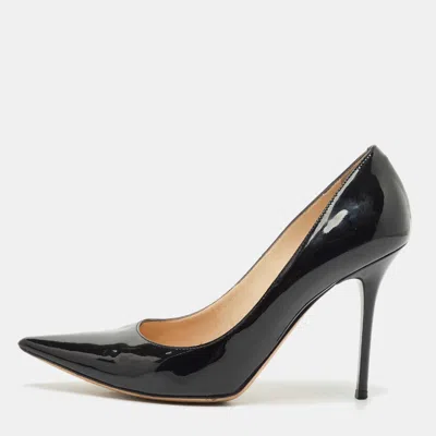 Jimmy Choo Black Patent Leather Abel Pumps