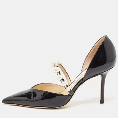 Pre-owned Jimmy Choo Black Patent Leather Aurelie Pumps Size 36