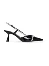 Jimmy Choo Leather Camila Pumps Glossy Finish In Black