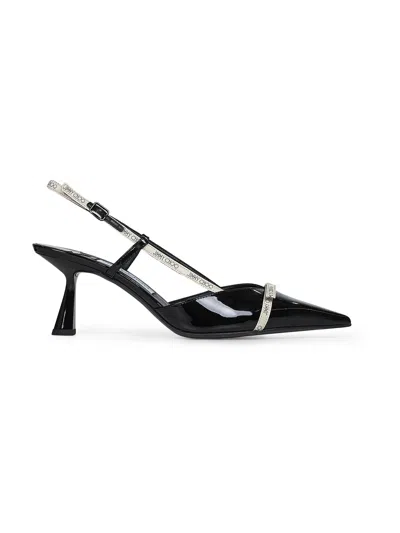Jimmy Choo Black Patent Leather Camila 65 Slingback Pumps