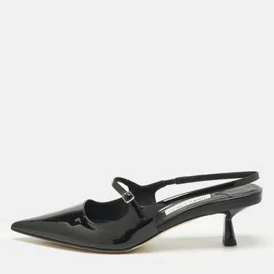 Pre-owned Jimmy Choo Black Patent Leather Didi Slingback Pumps Size 42