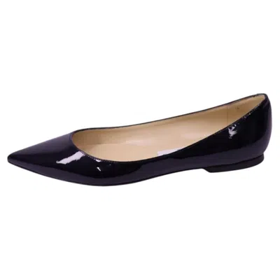 Pre-owned Jimmy Choo Black Patent Leather Pointed Ballet Flats - Eu 35.5