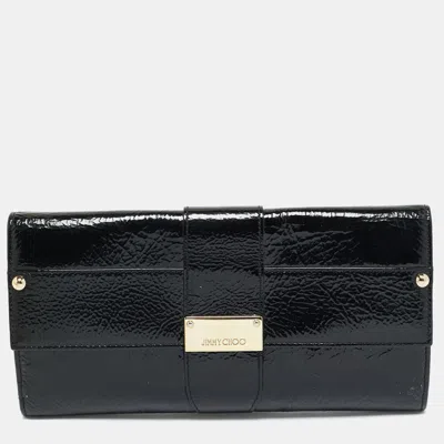 Jimmy Choo Black Patent Leather Reese Clutch
