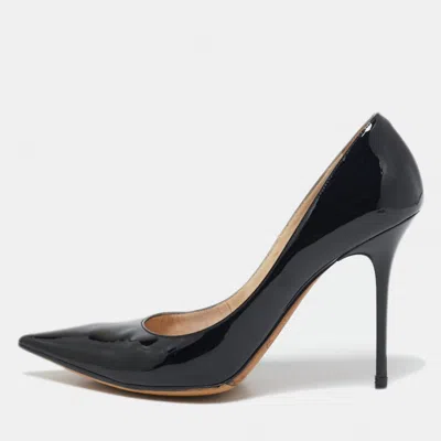 Pre-owned Jimmy Choo Black Patent Leather Romy Pumps Size 38.5