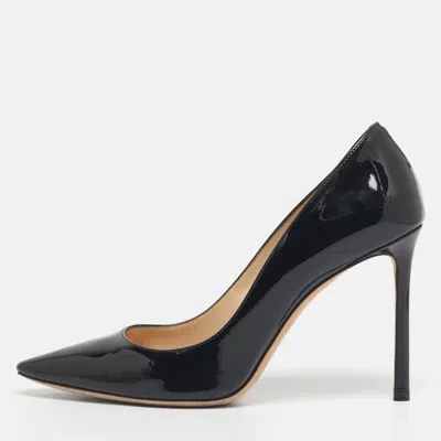 Pre-owned Jimmy Choo Black Patent Leather Romy Pumps Size 38.5