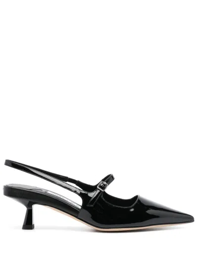 Jimmy Choo Black Pumps With Delicate Slingback Design