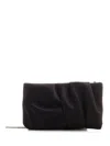 Jimmy Choo Bonny Ruched Satin Clutch Bag In Black