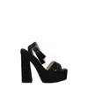 Jimmy Choo Gaia 140 Satin Platform Sandal In Black