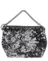 Jimmy Choo Medium Callie Clutch Bag In Black Sequins In Black