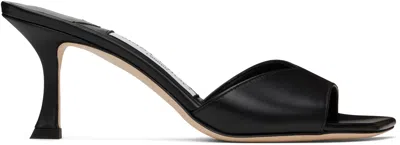 JIMMY CHOO BLACK SKYE 70 HEELED SANDALS