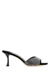 Jimmy Choo Embellished Suede Skye 70 Mules In Black