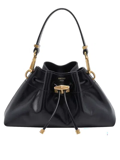 Jimmy Choo Black Small Cinch Shoulder Bag