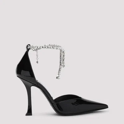 JIMMY CHOO BLACK STEVIE LEATHER PUMPS