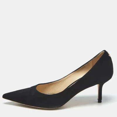 Pre-owned Jimmy Choo Black Suede Love Pumps Size 36
