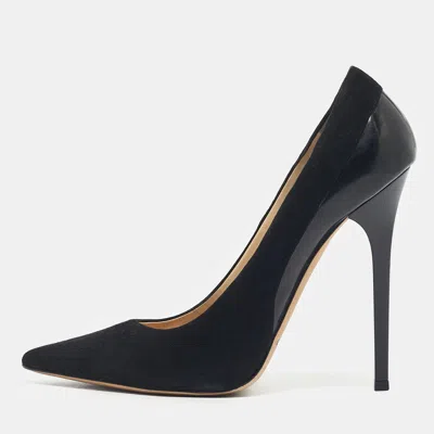 Jimmy Choo Black Suede Romy Pointed Toe Pumps