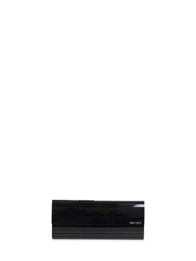 Jimmy Choo Black Sweetie Clutch With Shoulder Strap