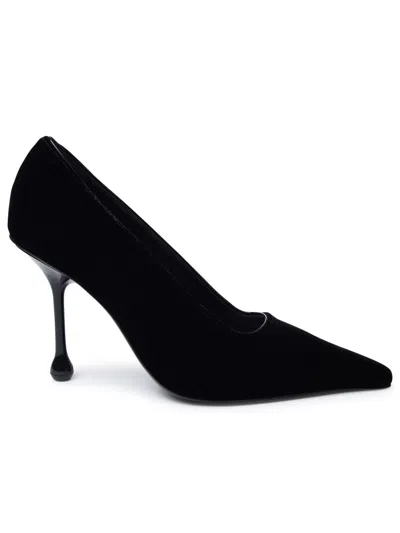 Jimmy Choo Ixia 95 Velvet Pumps In Black