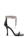 Jimmy Choo Verity 100 Crystal Embellished Leather Sandals In Black