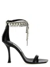 Jimmy Choo Verity 100 Crystal Embellished Leather Sandals In Black