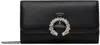 Jimmy Choo Black Wallet/chain Bag In Black/silver