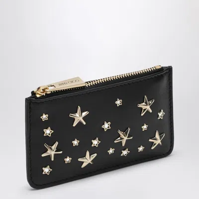 Jimmy Choo Black Zip Coin Purse With Stars