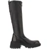 Jimmy Choo Lune Low Heels Boots In Black Leather In Black