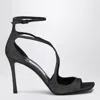 Jimmy Choo Square-headed High-heeled Sandals In Black