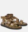 Jimmy Choo Blaise Leather Sandals In Green