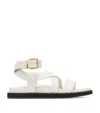 Jimmy Choo Woman Sandals Ivory Size 7 Leather In Multi