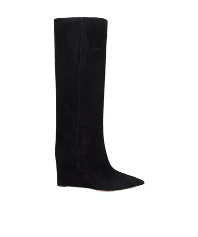 Jimmy Choo Blake Pointed Wedge Boots In Black