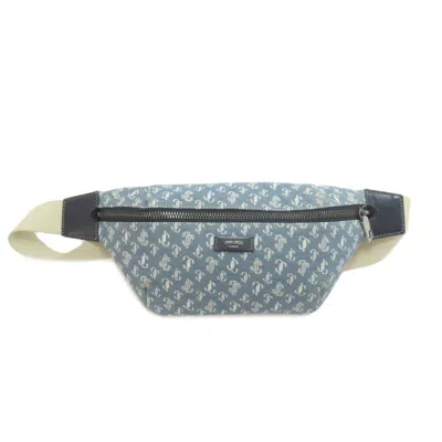 Pre-owned Jimmy Choo Blue Blue Canvas Sling Bag () In Multi