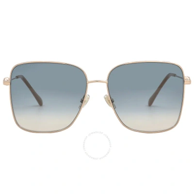 Jimmy Choo Blue Gradient Square Ladies Sunglasses Hester/s 0bku/i4 59