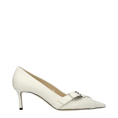 Jimmy Choo Blue Leather Mid Heel Women's Pumps In Animal Print