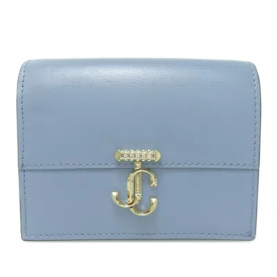 Pre-owned Jimmy Choo Blue Leather Wallet (bi-fold) ()