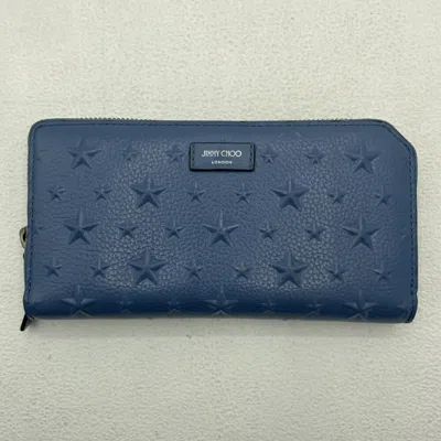 Pre-owned Jimmy Choo Blue Long Wallet (bi-fold) ()