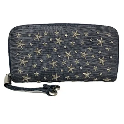 Pre-owned Jimmy Choo Blue Long Wallet (bi-fold) ()