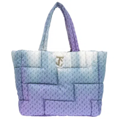 Pre-owned Jimmy Choo Blue Purple Nylon Tote Bag () In Multi