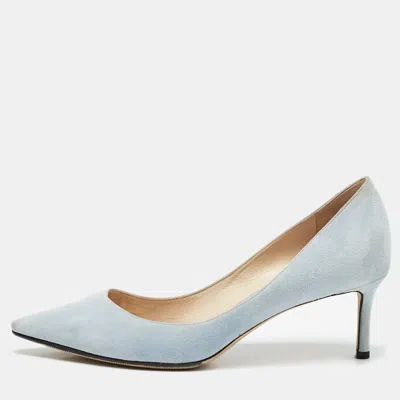 Jimmy Choo Blue Suede Love Pumps
