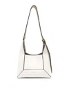 Jimmy Choo Small Diamond Hobo Leather Shoulder Bag In White