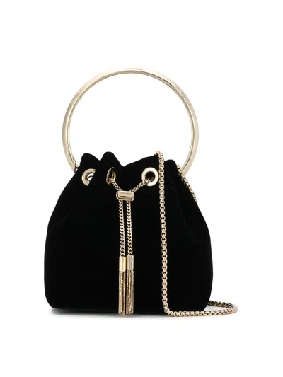 Jimmy Choo Bon Bon Velvet Bucket Bag