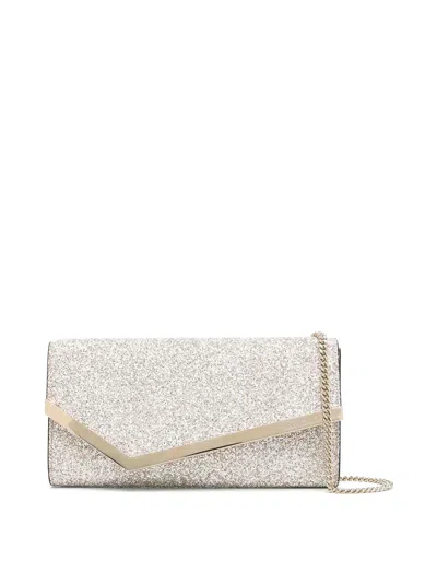 Jimmy Choo Emmie Clutch In White