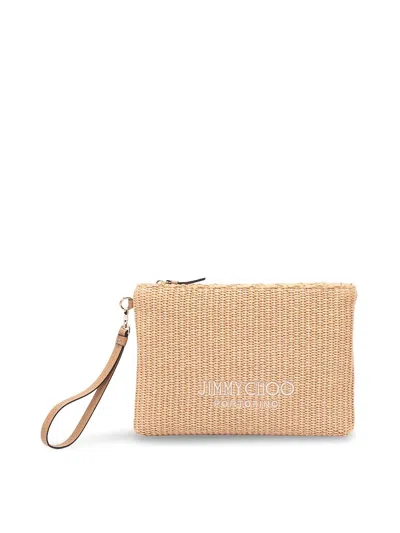 Jimmy Choo Bolso Clutch In Color Carne Y Neutral