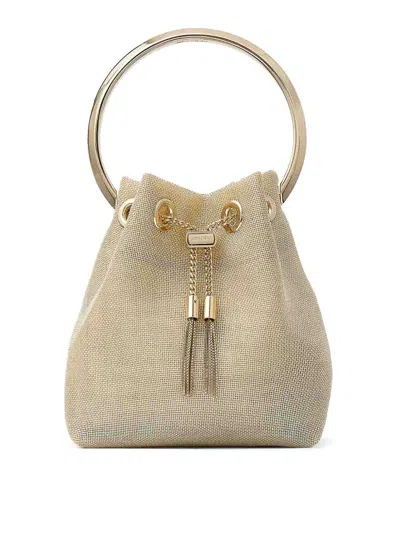 Jimmy Choo Leather Bag In Gold