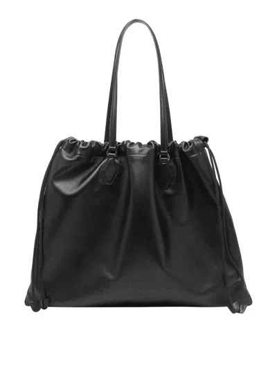 Jimmy Choo Black Drawstring Tote Bag