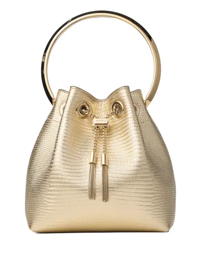 Jimmy Choo Bon Bon Bucket Bag In 金色