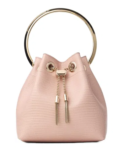 Jimmy Choo Bon Bon Bucket Bag In 粉色