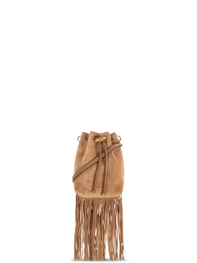 Jimmy Choo Bon Bon Bucket Bag In Brown