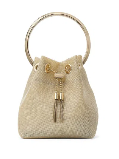 Jimmy Choo Bon Bon Bucket Bag In Gold